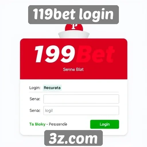Processo de recuperação de senha no 119bet login